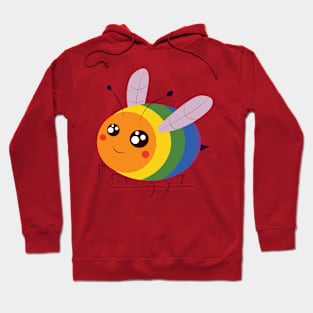 Rainbow Pride Bee Hoodie